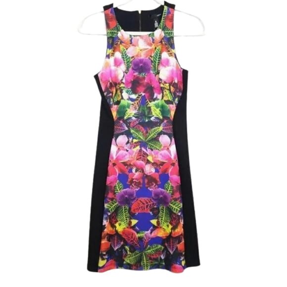 Aqua Dresses & Skirts - AQUA Floral Printed Pencil Dress